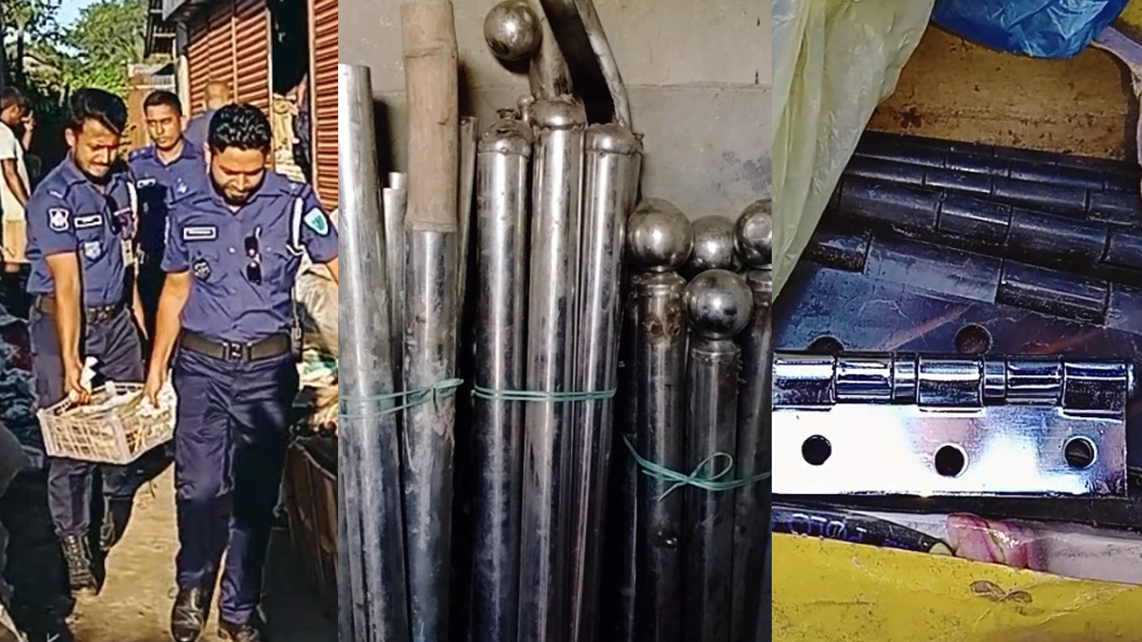 হবিগঞ্জ শহরে ভাঙারি দোকানে মিলল চোরাই মালামাল, গ্রেপ্তার ২